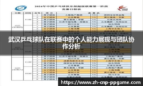武汉乒乓球队在联赛中的个人能力展现与团队协作分析